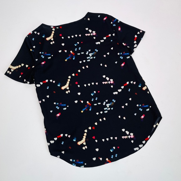 EQUIPMENT FEMME hearts blouse top tee - Picture 10 of 10